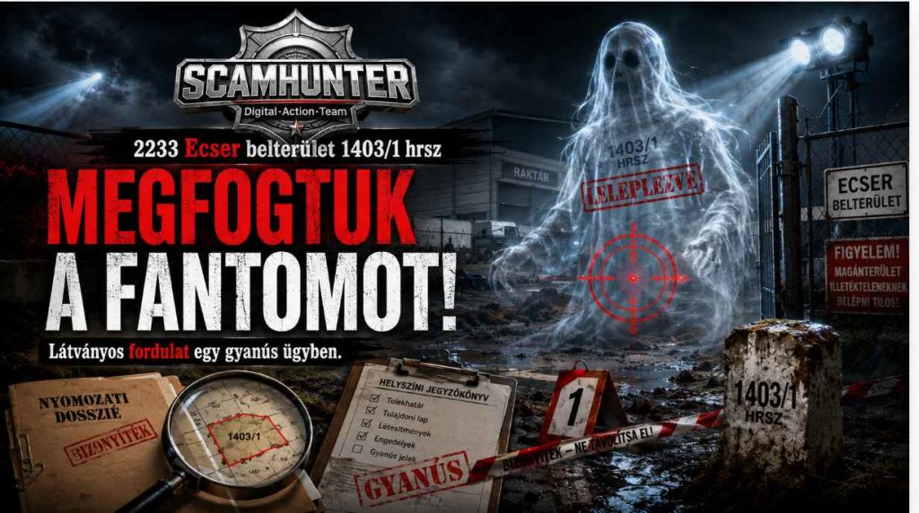 2233 Ecser 1403/1 hrsz  belterület:  Megfogtuk a fantomot!